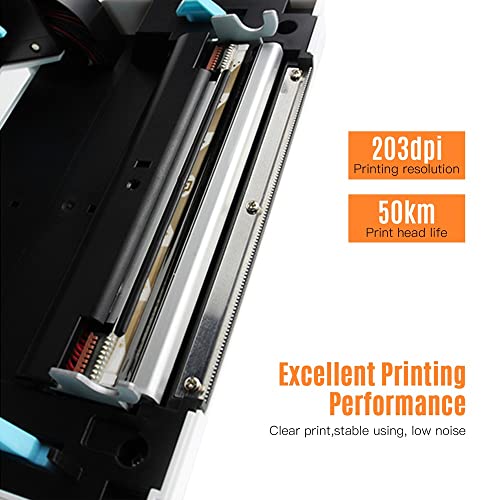 Desktop Thermal Label Printer for 4x6 Shipping Package - All-in-One Label Maker - 180mm/s Speed - Max. 110mm Paper Width - USB Color
