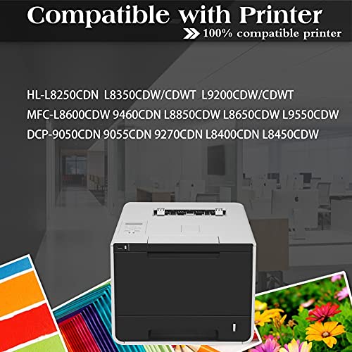 Compatible TN336 TN 336 Toner Cartridge Replacement for Brother TN-336 HL-L8350CDW HL-L8250CDN HL-L8350CDWT MFC-L8850CDW MFC-L8600CDW Printer (6-Pack,3BK+1C+1M+1Y)