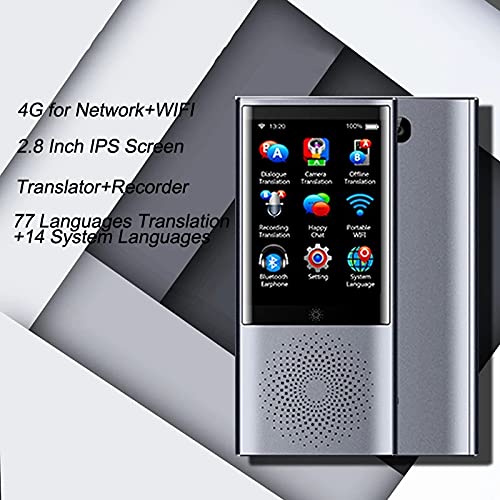 Voice Photo Instant Translator 4G 8GB Memory 2.8" Touch Screen 2080mAh 77 Languages Translation (Gray)
