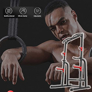 Bueuwe Power Tower Adjustable Height Workout Pull Up & Dip Station Multi-Function Home Gym Strength Training Fitness Equipment