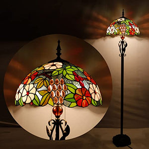 AVIVADIRECT Tiffany Floor Lamp Stained Glass Standing Reading Lamp 16x16x70 Inches