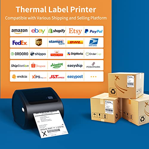 Thermal Shipping Label Printer, Itari 4x6 Label Printer for Shipping Packages & Small Business, Desktop Label Printers Compatible with USPS, FedEx, UPS, Amazon, Ebay, Etsy, Thermal Label Printer