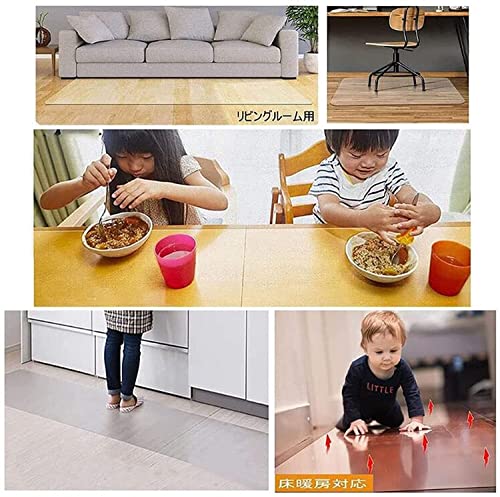 ZHOUHONG Clear Heavy Duty Hard-Floor Chair Mat for Low Pile Carpet - Floor Protection Mat