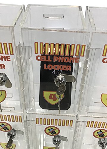 Acrylic Mega Store Wall Mounted Acrylic Cell Phone Locker/Storage - 3 Set