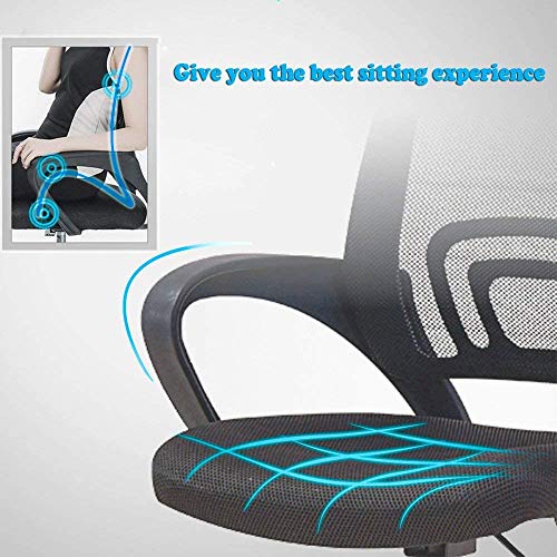 Office Chair Ergonomic Cheap Desk Chair Mesh Computer Chair Lumbar Support Modern Executive Adjustable Stool Rolling Swivel Chair for Back Pain, Black