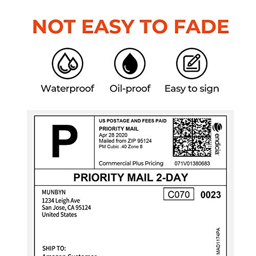 MUNBYN 300 DPI Label Printer with Pack of 500 4x6 Label Paper, Digital Shipping Scale, High-Speed 4x6 Direct Label Printer for Shipping Packages & Small Business, Compatible with USPS, UPS, FedEx