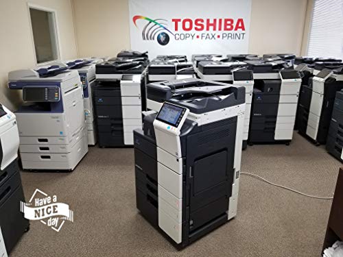Konica Minolta Bizhub 454e Black/White Copier Printer Scanner- Dual Scan Doc Feeder- 2 Trays Universal Paper Size-Cabinet. 45 ppm in B/W.
