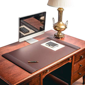 Dacasso Chocolate Brown Leather 38" x 24" Desk Pad