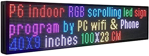 CXGuangDian P6 Full-Color Indoor led Sign and WiFi programmable Scrolling Information led Display,40''x9'',CXGuangDian CX-P6