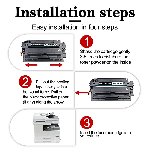 3 Pack Black High Yield 70A | Q7570A Toner Compatible Toner Cartridge Replacement for HP M5025 MFP M5026 MFP M5027 MFP M5028 MFP Printer