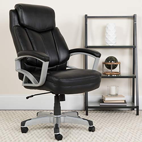 Flash Furniture HERCULES Series Big & Tall 500 lb. Rated Black Leather Executive Swivel Chair with Arms