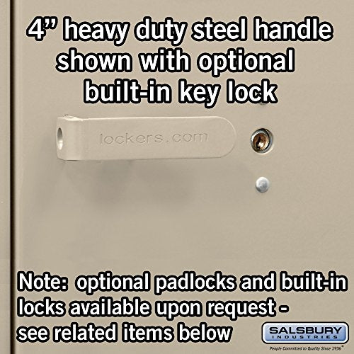 Salsbury Industries Heavy Duty Assembled Storage Cabinet, 78-Inch High by 24-Inch Deep, Tan