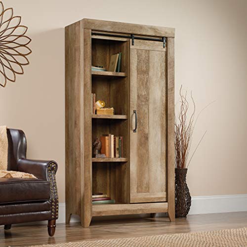 Sauder 422474 Adept Storage Cabinet, L: 36.61" x W: 16.81" x H: 71.02", Craftsman Oak finish