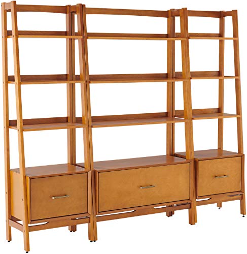 Crosley Furniture Landon 3-Piece Etagere Bookcase Set, Acorn