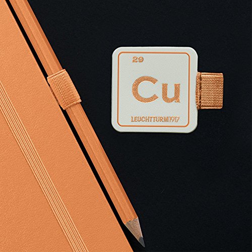 Leuchtturm1917 Medium Size A5 Hardcover Metallic Copper Notebook - Dotted Pages with Leuchtturm1917 Self-Adhesive Pen Loop and Gift Boutique Pen