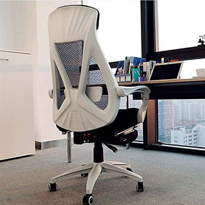 KouRy Ergonomic Mesh Office Gaming Chair with Lumbar Support - White