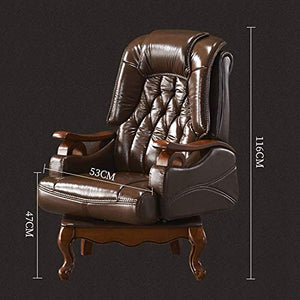 ACIYD Classic Executive Boss Chair - High-Back Leather Reclining Office Desk Chair