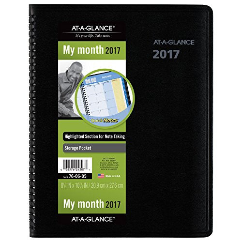 AT-A-GLANCE Monthly Planner / Appointment Book 2017, QuickNotes, 8-1/4 x 10-7/8" (760605)