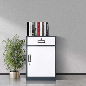 SHABOZ Metal+Steel Multifunctional Filing Cabinet with Lock - Adjustable Laminate Buckle - Smooth Surface (Multicolor A)