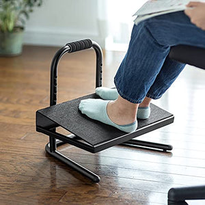 None Ergonomic Footrest Adjustable Angle and Height Office Foot Rest Stool