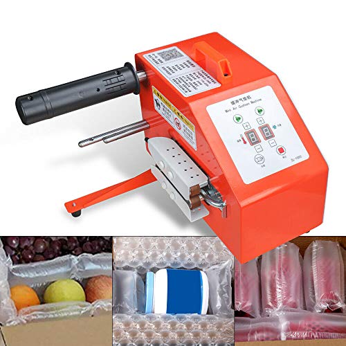 Inflatable Air Cushion Machine, 110V-220V 200W Led-Display Air Dunnage Bag Packaging Machine for Packaging Red Wine Glass Products Ceramic Fragile Products Fresh Fruits