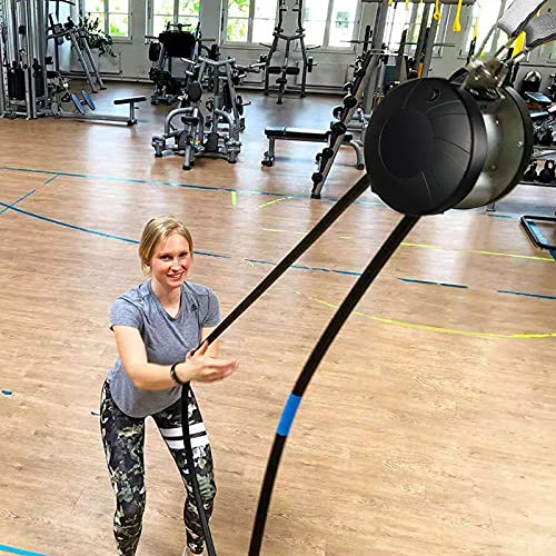 HUCOVIN Hanging Pulley Rope Puller, Resistance Trainer, Fitness Rope Trainer, Resistance Adjustable Rope Climbing Machine for Home and Gym