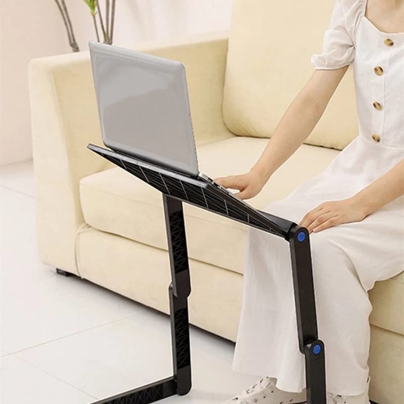 Multi-functional Folding Laptop Stand Holder Study Table Desk Wooden Foldable Computer Desk (Color : A)