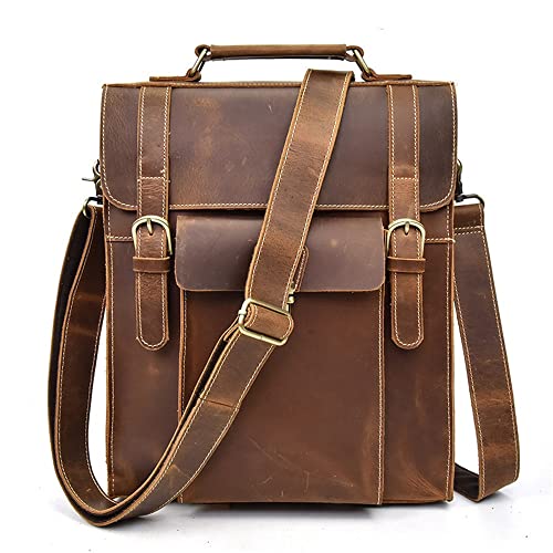 NMBBN Retro Men's Handbags Backpacks Backpacks One Shoulder Diagonal Briefcases Business Bags (Color : A, Size : 37 * 30 * 12cm)