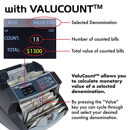 Cassida 6600 UV/MG Counterfeit Detection Business Grade Currency Counter