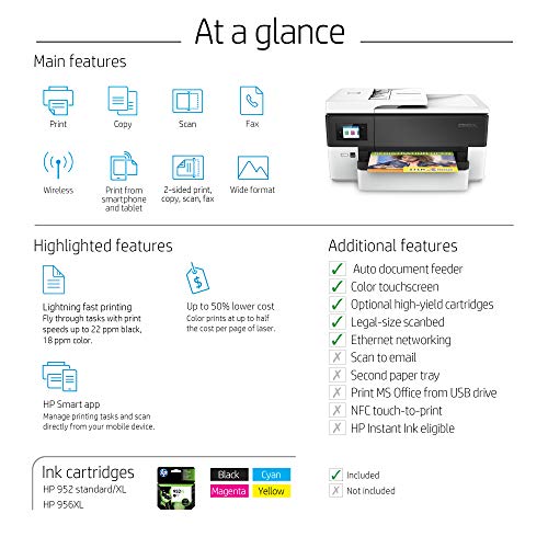 HP OfficeJet Pro 7720 All in One Wide Format Printer with Wireless Printing