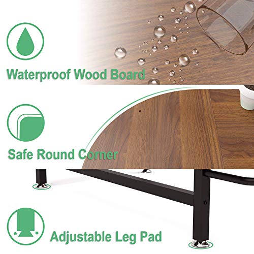 Teraves Computer Desk with 5 Tier Shelves & Reversible L Shaped Desk with Shelves Round Corner Computer Desk Gaming Table Workstation for Home Office
