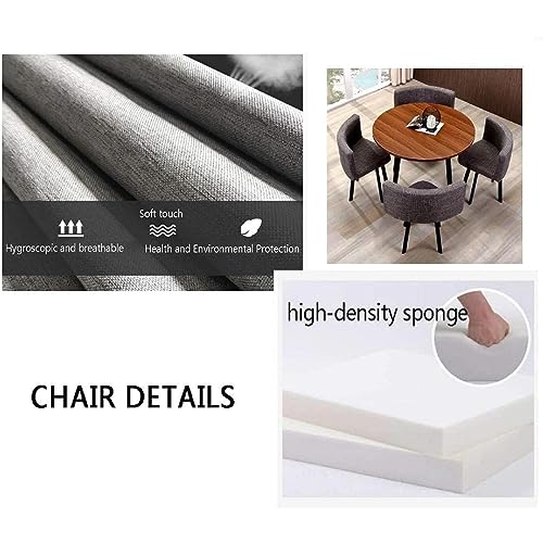 HM&DX 5-Piece Wooden Round Conference Room Table and Chair Set