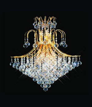 Artistry Lighting Toureg Collection Steel and Crystal Chandelier - Chrome Gold, Chrome