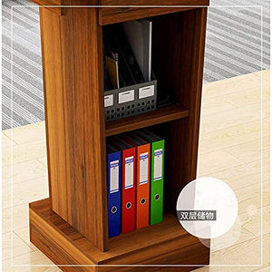 CAMBOS Solid Wood Lectern Podium Stand, Mahogany, Multi-Purpose Workstation