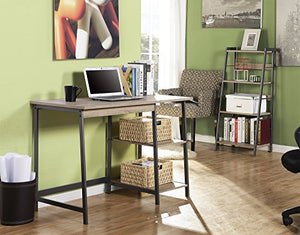Signature Design by Ashley Homestar 2 Piece Laptop Desk & 4-Shelf Bookcase Set, 43" x 23.6" x 47"/20" x 14" x 44", Reclaimed Wood