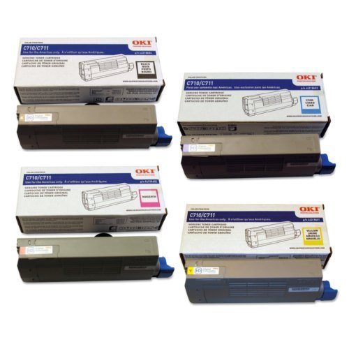 OkiData Part# 44318601. 44318602. 44318603. 44318604 Toner Cartridge Set (OEM)