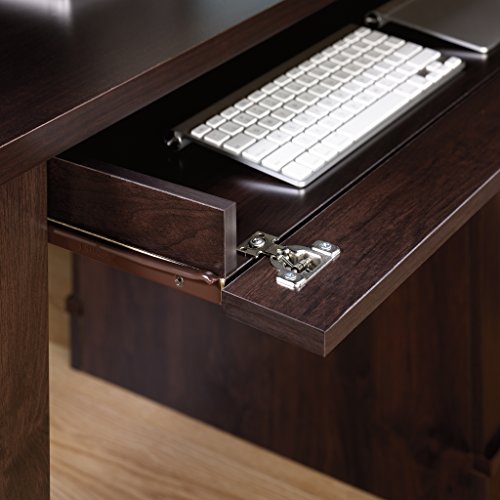 Sauder 408289 Office Port Executive Desk, Dark Alder Finish