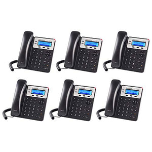 Grandstream GXP1625 IP Phone 6-Pack, Dual SIP Accounts, HD Audio, 3-Way, Call-Waiting, PoE, Multi-Language