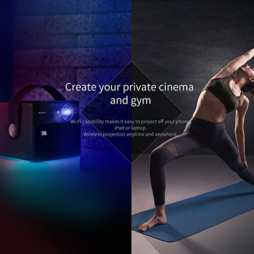 XGIMI CC Dark Knight Smart Mini Projector, Portable 350 ANSI lm HD Pocket Cinema, Auto Focus, JBL Stereo, WiFi, Bluetooth, HDMI, USB, 180" Picture