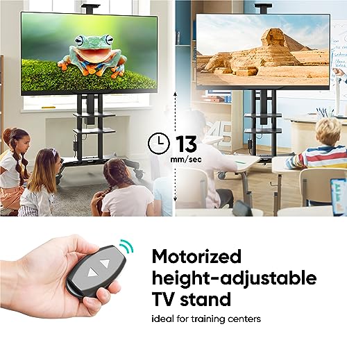 ONKRON Motorized TV Stand for 50" - 86" TVs up to 200 lbs - Adjustable Height - VESA 800x500 - Black