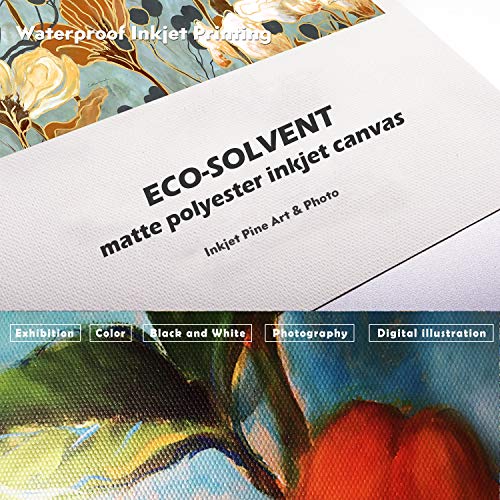 ECO-Solvent Matte Polyester Inkjet Canvas (42"x100'(Pack of 4))