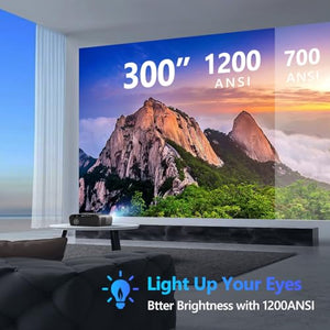 ZCGIOBN Smart WiFi6 4K Daylight Projector with Bluetooth 5.2, Android & Native 1080P - High Brightness Home Outdoor Video Gaming