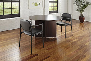 Basyx BLC48DNN BL Laminate Series Round Conference Table, 48 by 29.5-Inch, Mahogany