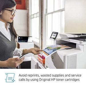 HP Color Laserjet Pro Multifunction M479fdw Wireless Laser Printer, Print Scan Copy Fax, Automatic 2-Sided Printing, 28 ppm, 250-sheet, 512MB, Works with Alexa, Bundle with JAWFOAL Printer Cable.