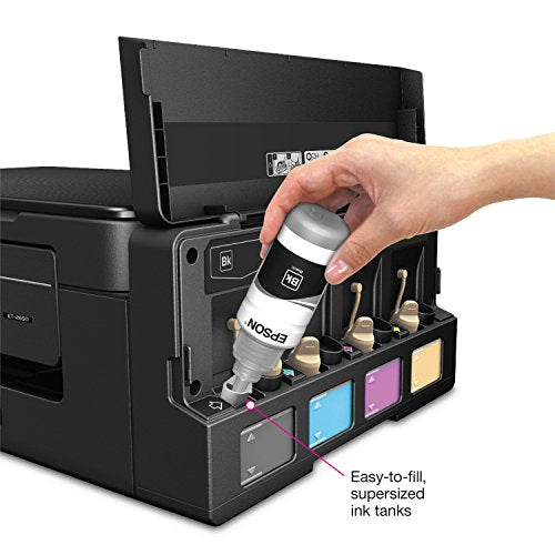 Epson Expression ET-2650 EcoTank Wireless Color All-in-One Small Business Supertank Printer with Scanner and Copier (Renewed)