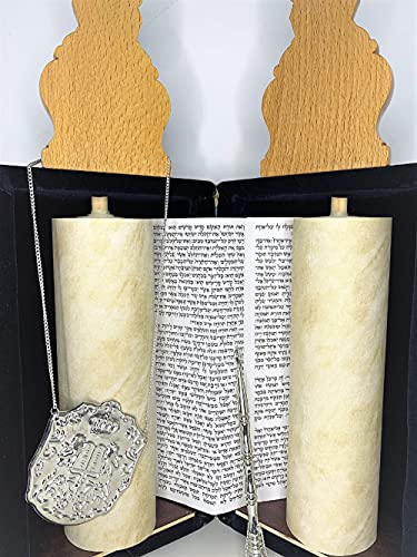 GORGEOUS BEAUTY&CARE Sefer Torah Scroll 45 CM + Pointer (YAD) - Judaica