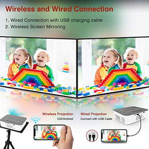 WiFi Projector Native 1080P Projector, FANGOR 701 Video Projector Bluetooth/Full Sealed Design/Digital Keystone/300” Display/50%Zoom 8500L Movie Projector Support 4K, for phone/PC/XBox/PS4/TV Stick