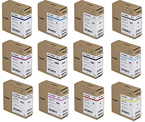 Canon PFI-1300 330ml Pigment Ink Tank for imagePROGRAF Large Format Printers - Includes Matte/Photo Black, Cyan, Magenta, Yellow, Photo Cyan, Photo Magenta, Gray, Photo Gray, Red, Blue, Chroma Opt