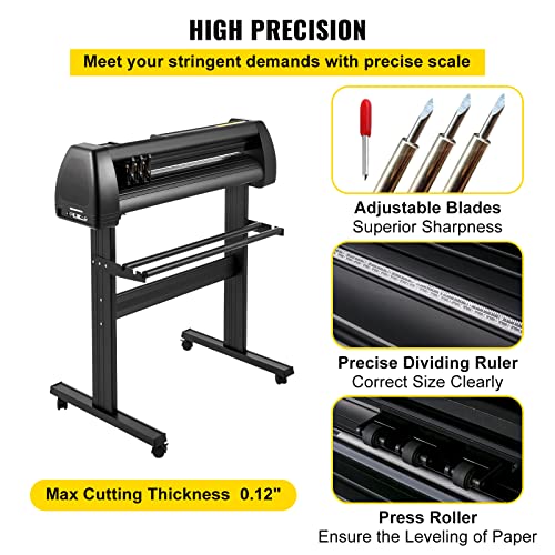 VEVOR Vinyl Cutter Machine 34in LED Plotter Printer Floor Stand