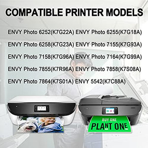 (5 Black+5 Tri-Color, 10PK) 64XL | N9J92AN N9J91AN Remanufactured 64XL Ink Cartridge Replacement for HP Envy 5542 Photo 6252 6255 6258 7155 7158 7164 7855 7858 7864 Ink Printer